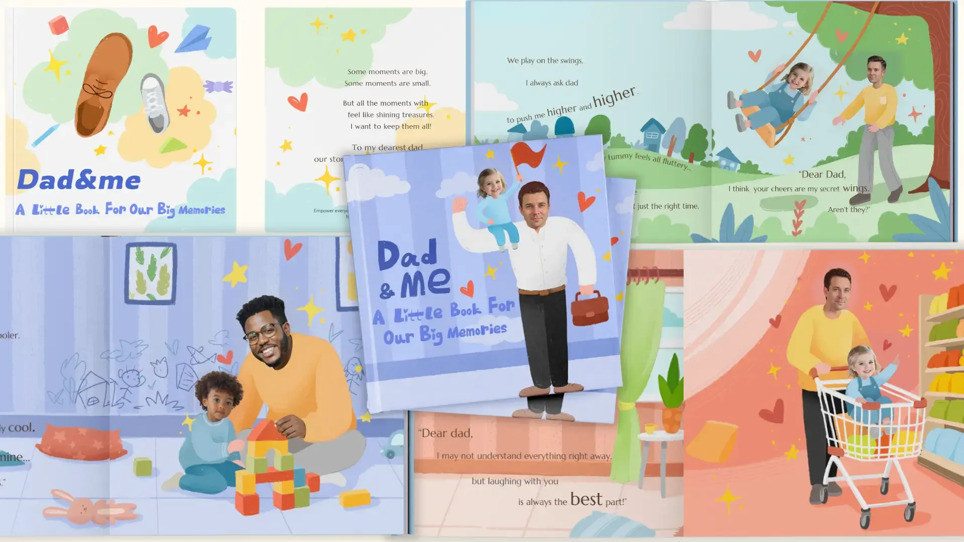 Spreads from Dad & Me: A Little Book of Our Big Memories