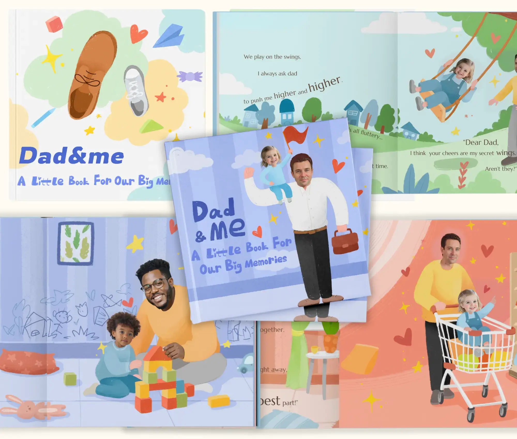 Spreads from Dad & Me: A Little Book of Our Big Memories