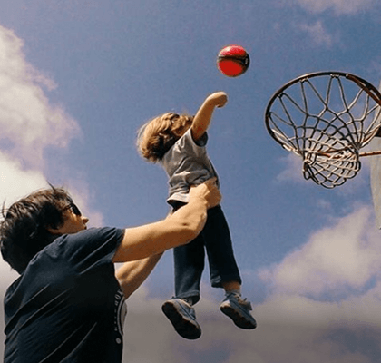 Dad always helps me reach a little higher.