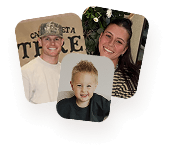 Dad, Mom, and child photos